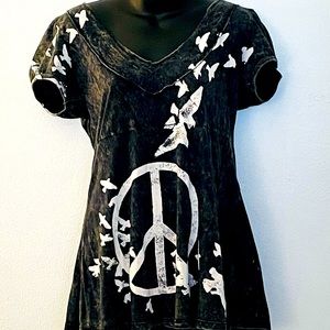 Peace of Us - birds & peace sign tunic